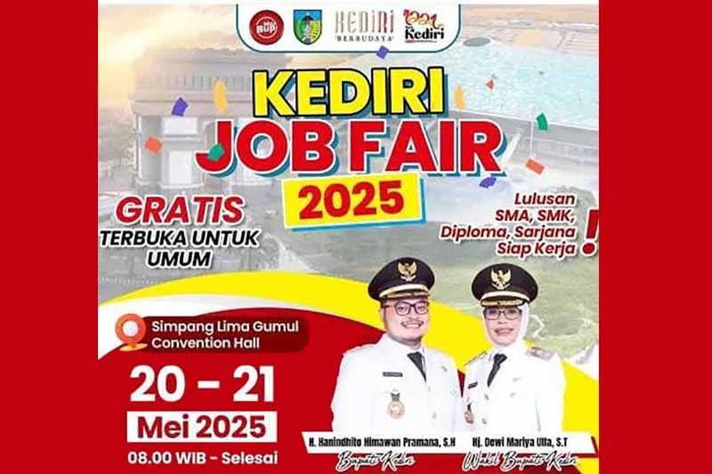 Info Job Fair 2025 Kabupaten Kediri, Ada Ribuan Lowongan Kerja Berbagai Bidang