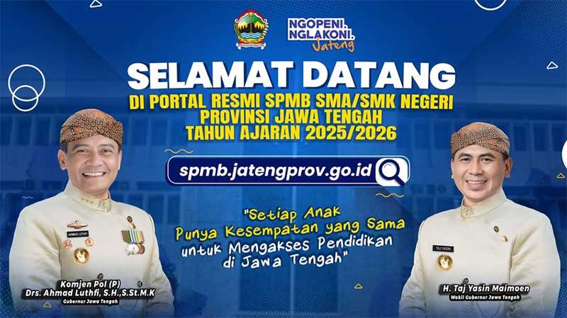 Info SPMB Jateng 2025 Syarat & Cara Daftar Sekolah TK, SD, SMP & SMA/SMK