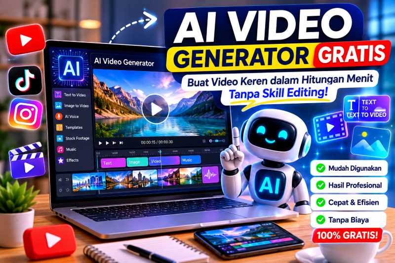 AI Video Generator Gratis untuk Membuat Video Marketing yang Menarik Tanpa Harus Menyewa Editor Profesional